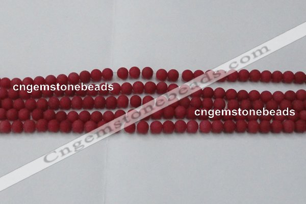 CCN2529 15.5 inches 4mm round matte candy jade beads wholesale