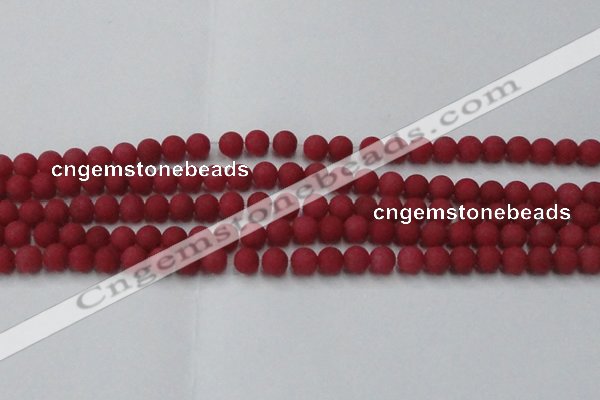 CCN2530 15.5 inches 6mm round matte candy jade beads wholesale