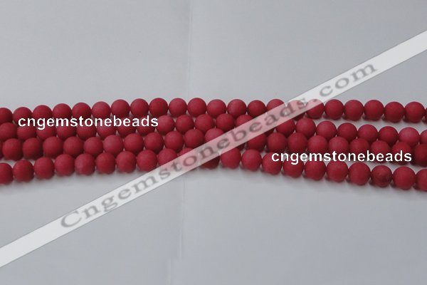 CCN2531 15.5 inches 8mm round matte candy jade beads wholesale