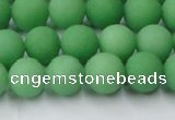 CCN2539 15.5 inches 10mm round matte candy jade beads wholesale