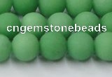 CCN2540 15.5 inches 12mm round matte candy jade beads wholesale