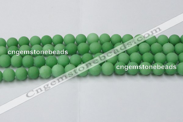 CCN2541 15.5 inches 14mm round matte candy jade beads wholesale