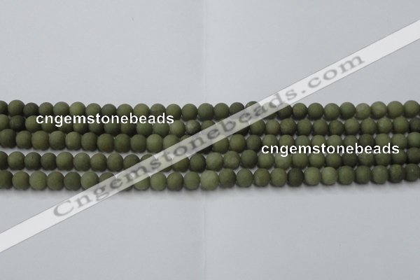 CCN2543 15.5 inches 4mm round matte candy jade beads wholesale