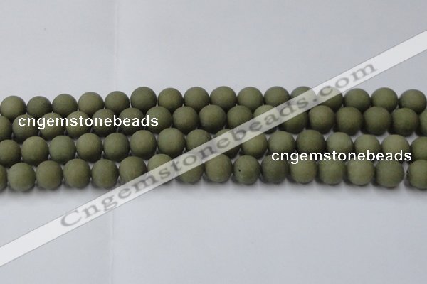 CCN2547 15.5 inches 12mm round matte candy jade beads wholesale