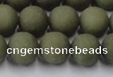 CCN2548 15.5 inches 14mm round matte candy jade beads wholesale