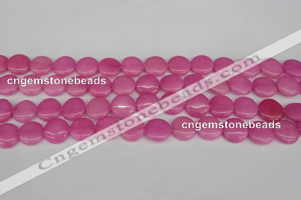 CCN2600 15.5 inches 18mm flat round candy jade beads wholesale