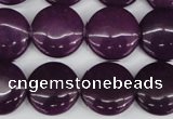 CCN2605 15.5 inches 18mm flat round candy jade beads wholesale