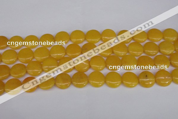 CCN2607 15.5 inches 18mm flat round candy jade beads wholesale