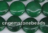 CCN2610 15.5 inches 18mm flat round candy jade beads wholesale