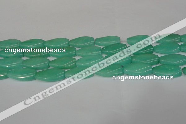 CCN2623 15.5 inches 15*30mm twisted rectangle candy jade beads