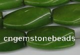 CCN2624 15.5 inches 15*30mm twisted rectangle candy jade beads