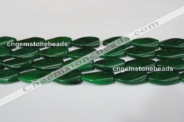 CCN2625 15.5 inches 15*30mm twisted rectangle candy jade beads