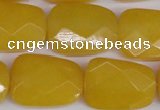 CCN2636 15.5 inches 18*25mm faceted trapezoid candy jade beads