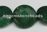 CCN264 15.5 inches 25mm faceted coin candy jade beads wholesale