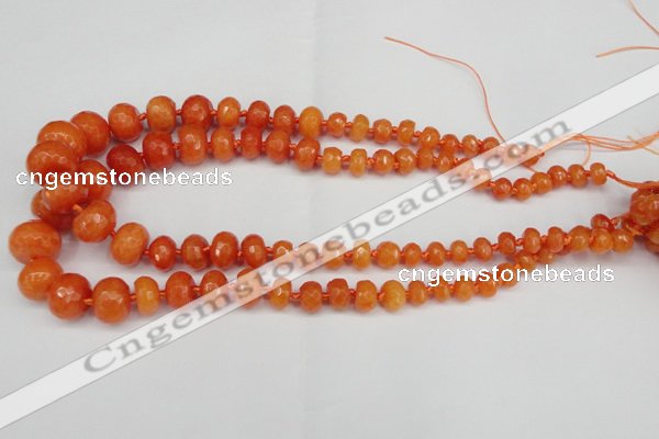 CCN2646 15.5 inches 5*8mm - 12*16mm faceted rondelle candy jade beads