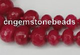 CCN2648 15.5 inches 5*8mm - 12*16mm faceted rondelle candy jade beads