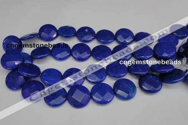 CCN266 15.5 inches 25mm faceted coin candy jade beads wholesale