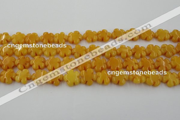 CCN2663 15.5 inches 16mm carved flower candy jade beads wholesale