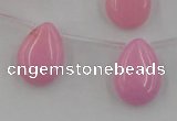 CCN2675 Top-drilled 13*18mm flat teardrop candy jade beads