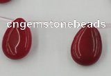 CCN2677 Top-drilled 13*18mm flat teardrop candy jade beads