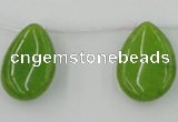 CCN2702 Top-drilled 18*25mm flat teardrop candy jade beads