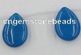 CCN2710 Top-drilled 18*25mm flat teardrop candy jade beads