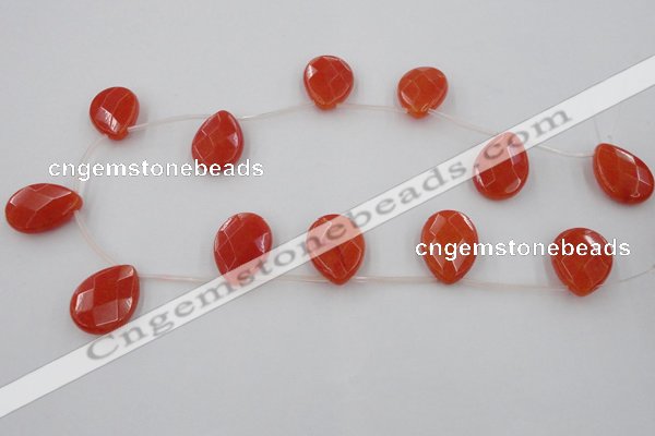 CCN2718 Top-drilled 18*25mm briolette candy jade beads wholesale