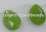 CCN2721 Top-drilled 18*25mm briolette candy jade beads wholesale