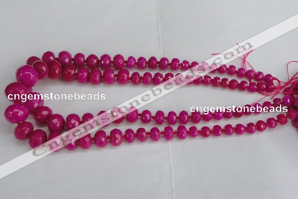 CCN2753 15.5 inches 5*8mm - 12*16mm faceted rondelle candy jade beads