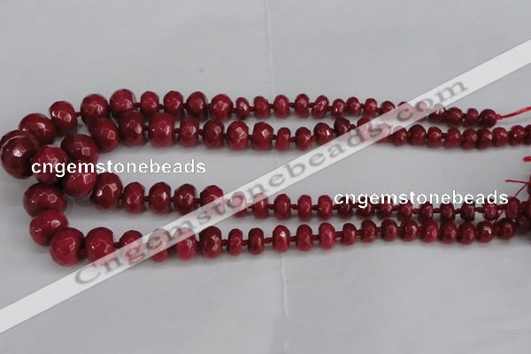 CCN2754 15.5 inches 5*8mm - 12*16mm faceted rondelle candy jade beads