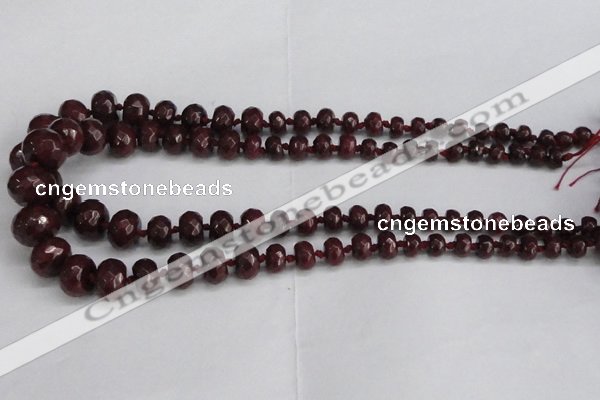 CCN2755 15.5 inches 5*8mm - 12*16mm faceted rondelle candy jade beads