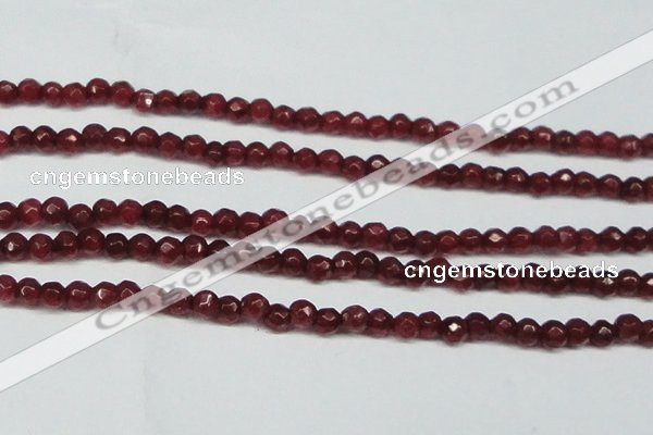 CCN2813 15.5 inches 3mm tiny faceted round candy jade beads