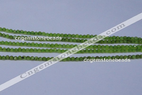 CCN2817 15.5 inches 3mm tiny faceted round candy jade beads