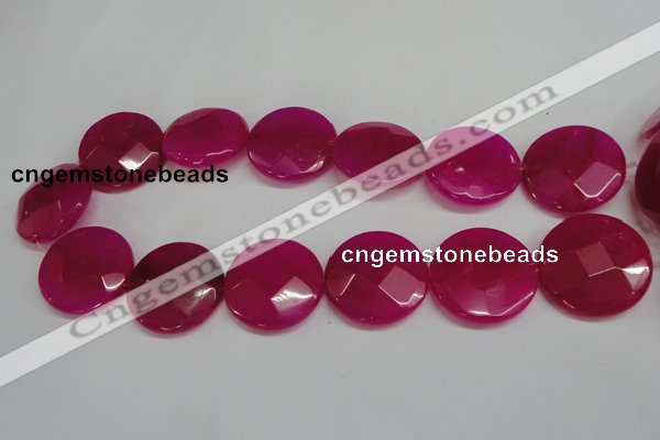CCN283 15.5 inches 30mm faceted coin candy jade beads wholesale