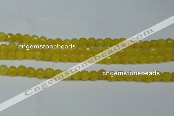 CCN2833 15.5 inches 5mm faceted round candy jade beads