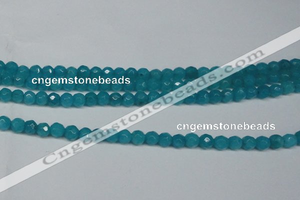 CCN2836 15.5 inches 5mm faceted round candy jade beads