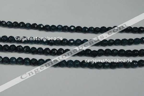 CCN2837 15.5 inches 5mm faceted round candy jade beads