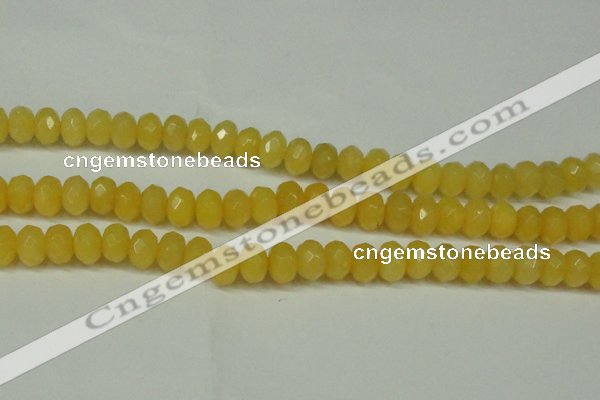 CCN2873 15.5 inches 5*8mm faceted rondelle candy jade beads