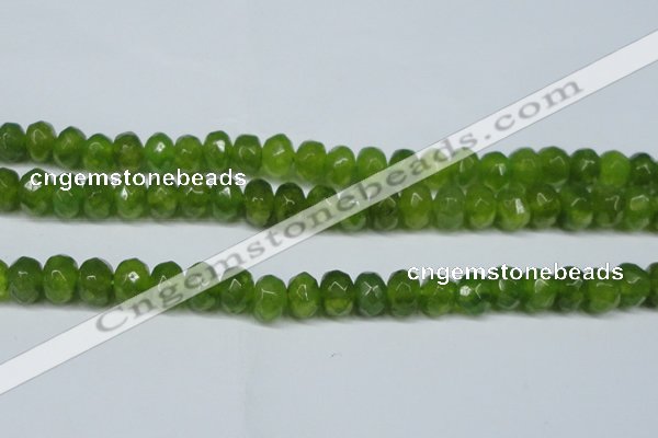 CCN2874 15.5 inches 5*8mm faceted rondelle candy jade beads