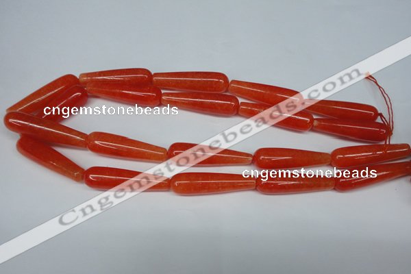 CCN2880 15.5 inches 10*40mm teardrop candy jade beads