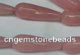 CCN2881 15.5 inches 10*30mm faceted teardrop candy jade beads