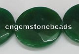 CCN289 15.5 inches 30mm faceted coin candy jade beads wholesale