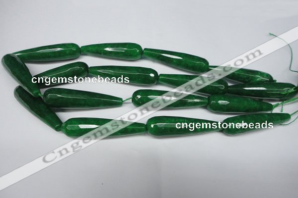CCN2901 15.5 inches 12*50mm faceted teardrop candy jade beads