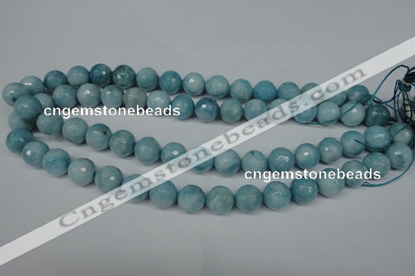 CCN2934 15.5 inches 12mm faceted round candy jade beads wholesale