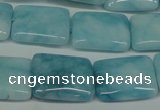 CCN2941 15.5 inches 15*20mm rectangle candy jade beads wholesale