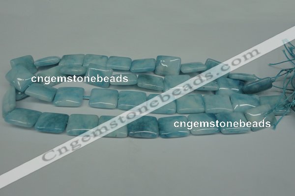 CCN2941 15.5 inches 15*20mm rectangle candy jade beads wholesale