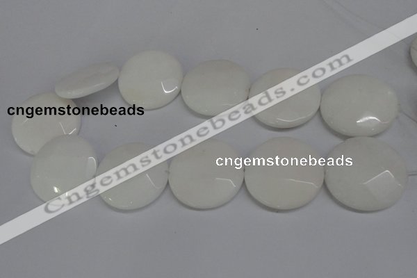 CCN300 15.5 inches 35mm faceted coin candy jade beads wholesale