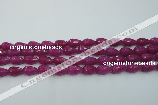 CCN3001 15.5 inches 10*15mm faceted teardrop candy jade beads