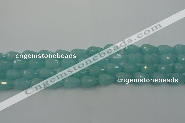 CCN3008 15.5 inches 10*15mm faceted teardrop candy jade beads