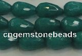 CCN3010 15.5 inches 10*15mm faceted teardrop candy jade beads